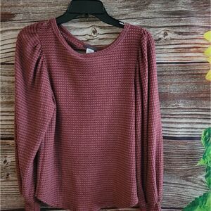 Gift lt cranberry pullover long sleeve top Women's small NWT